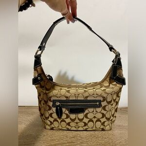 Coach Penelope signature canvas monogram hobo bag